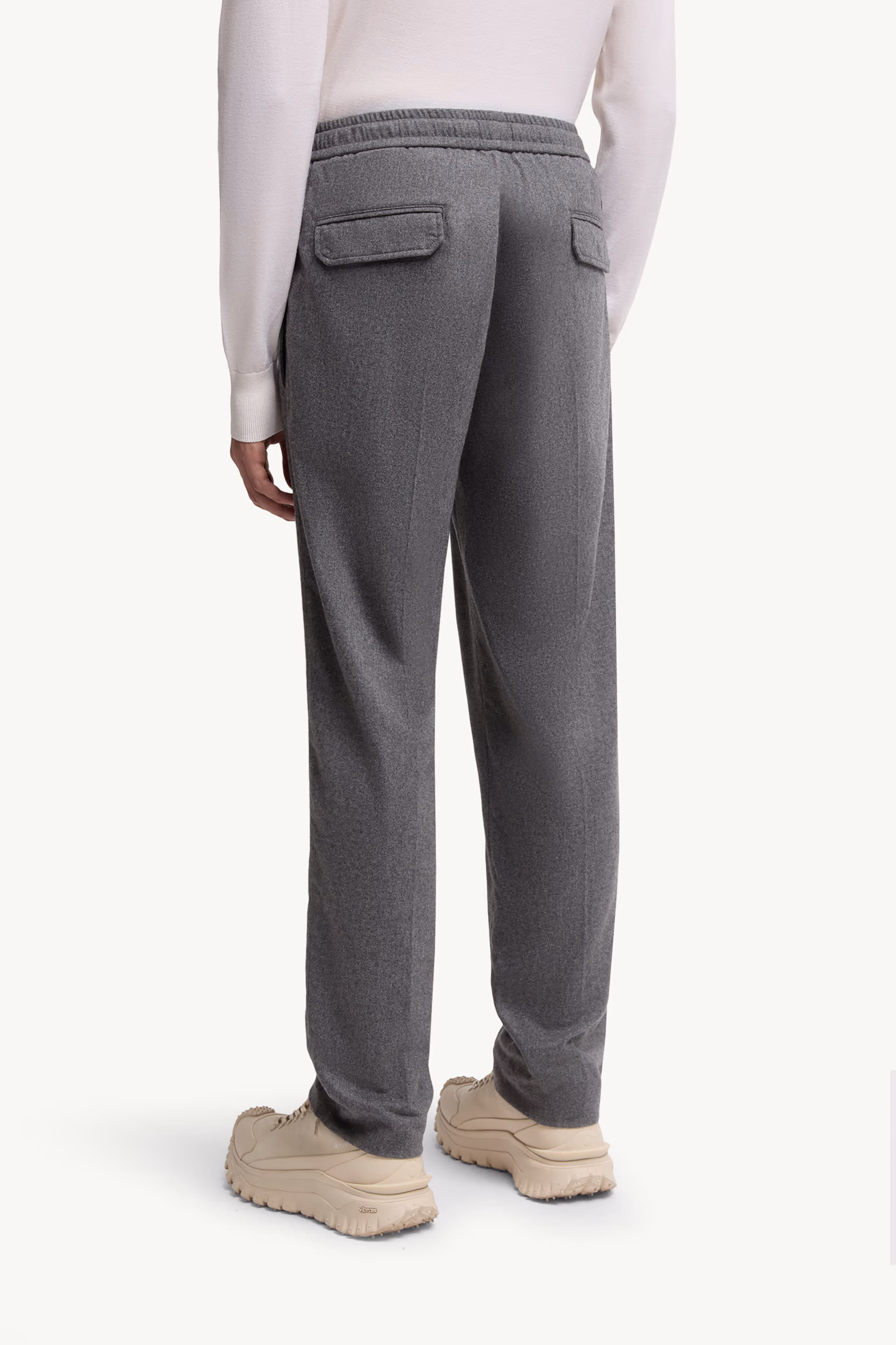 Pantalon de survêtement en cachemire mélangé Hommes Gris foncé Moncler 5